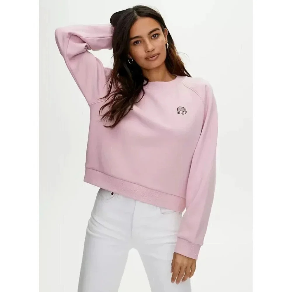 Aritzia  Sunday Best Elle Sweater Elephant Pink Crewneck Sweatshirt